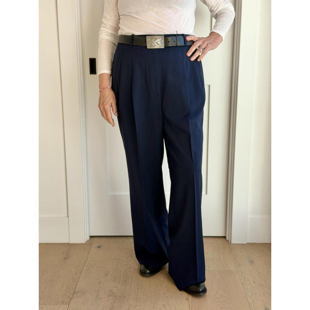 Jenni Kayne Navy Wide-Leg Trousers